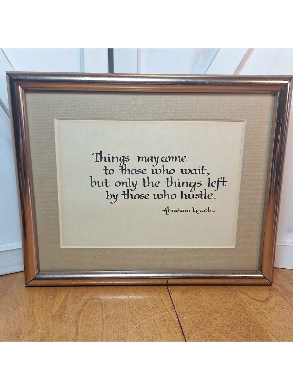 Abraham Lincoln Framed Quote Campaign Colored Metal Frame 8x10 Vintage
